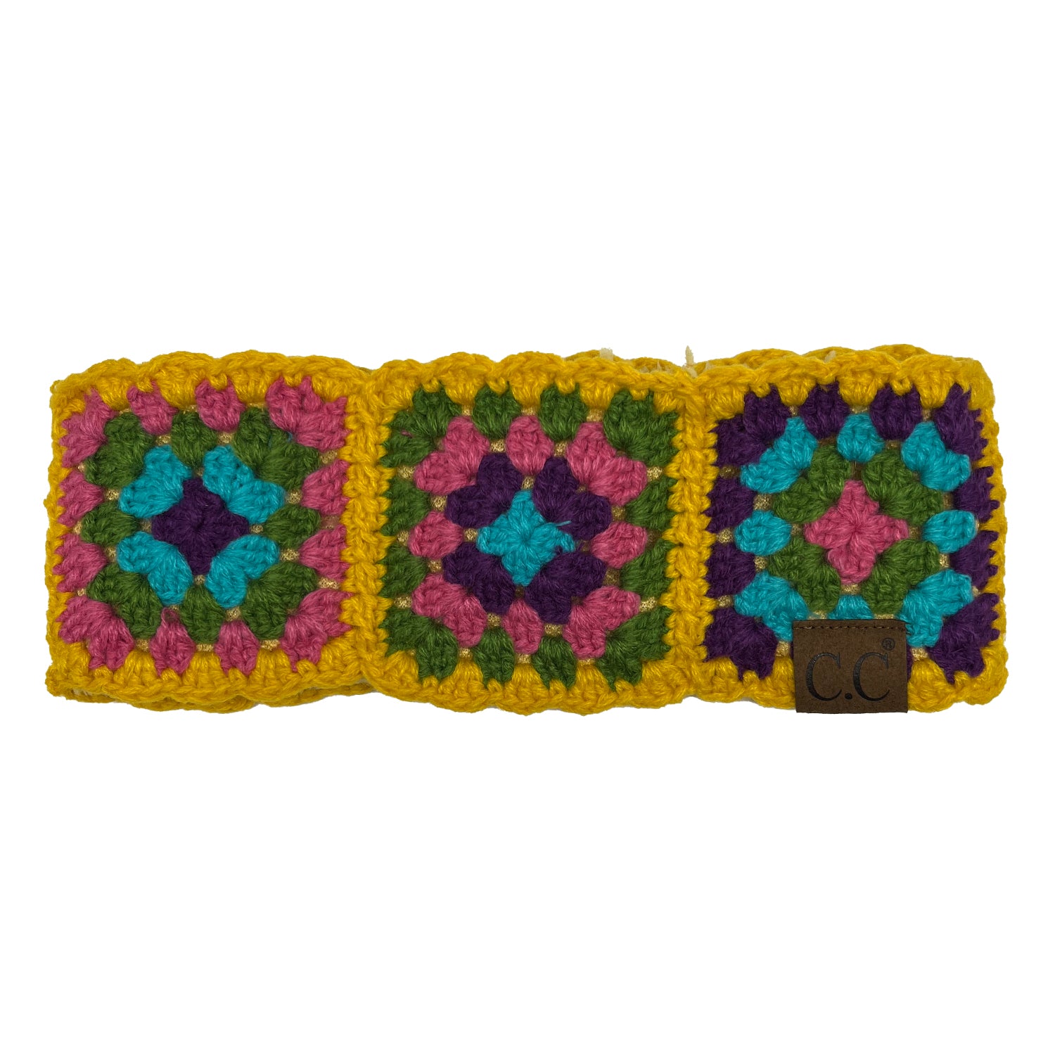 HW-7393 C.C Hand Crocheted Headwrap-Yellow
