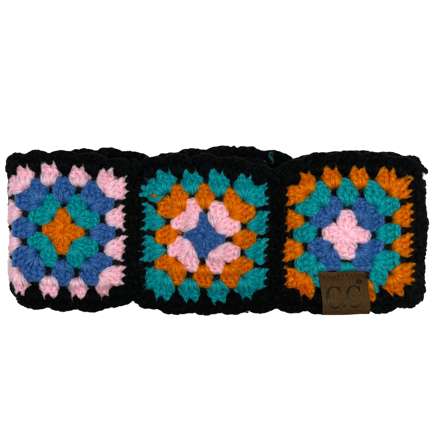 HW-7393 C.C Hand Crocheted Headwrap-Black
