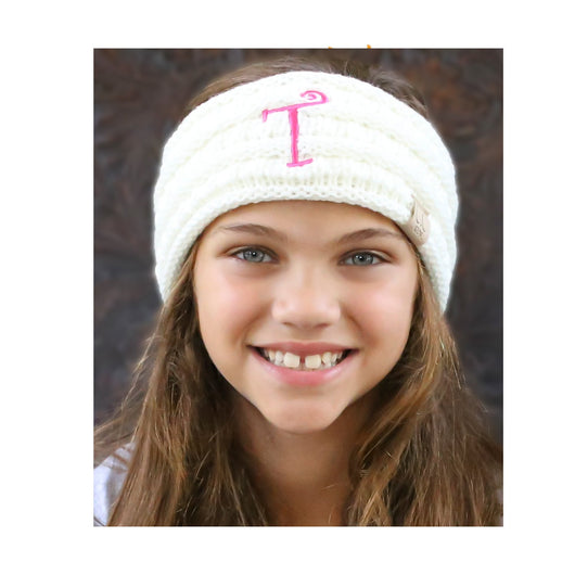 BJ-Kids-HW-1 Initial Headwrap Ivory