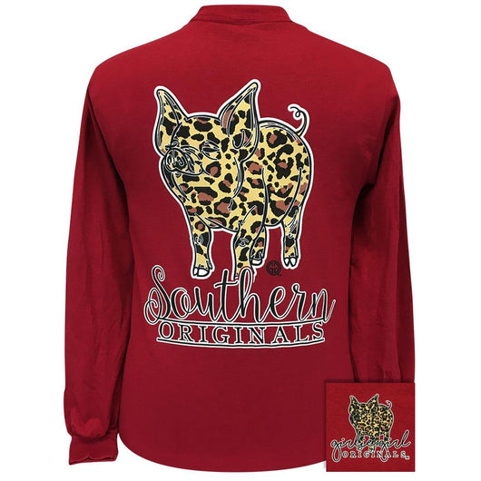 Leopard Print Pig-Cardinal LS-2215