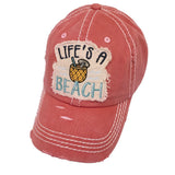 KBV-1272 Life’s A Beach-Torn Look-Hot Pink