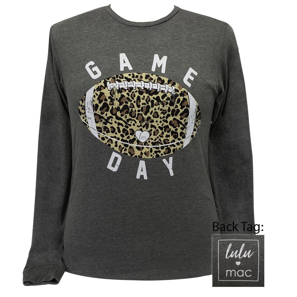 lulu mac-Game Day Leopard-Deep Heather LS-LM37