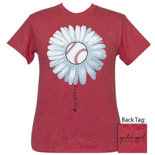 Baseball Daisy-Heather Red SS-2402