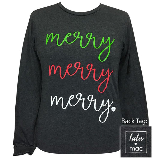 lulu mac-Merry Merry Merry-Dark Grey Heather LS-LM38