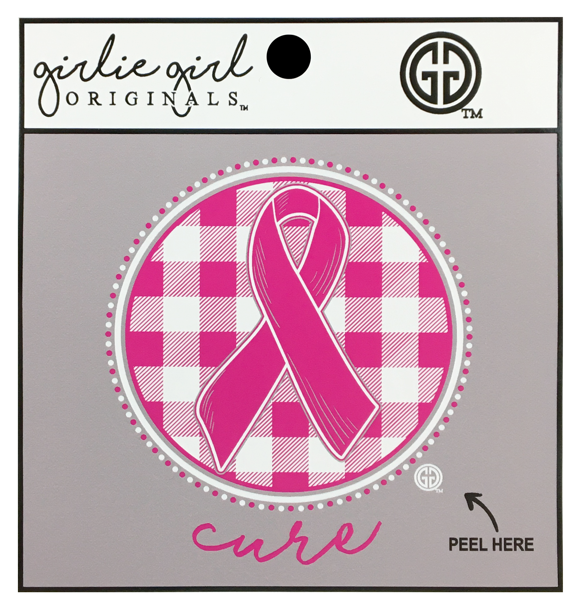 Decal/Sticker Cure Ribbon Plaid 2153