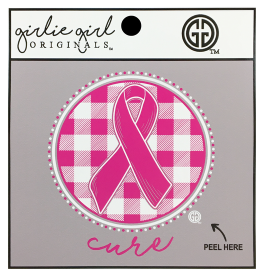 Decal/Sticker Cure Ribbon Plaid 2153