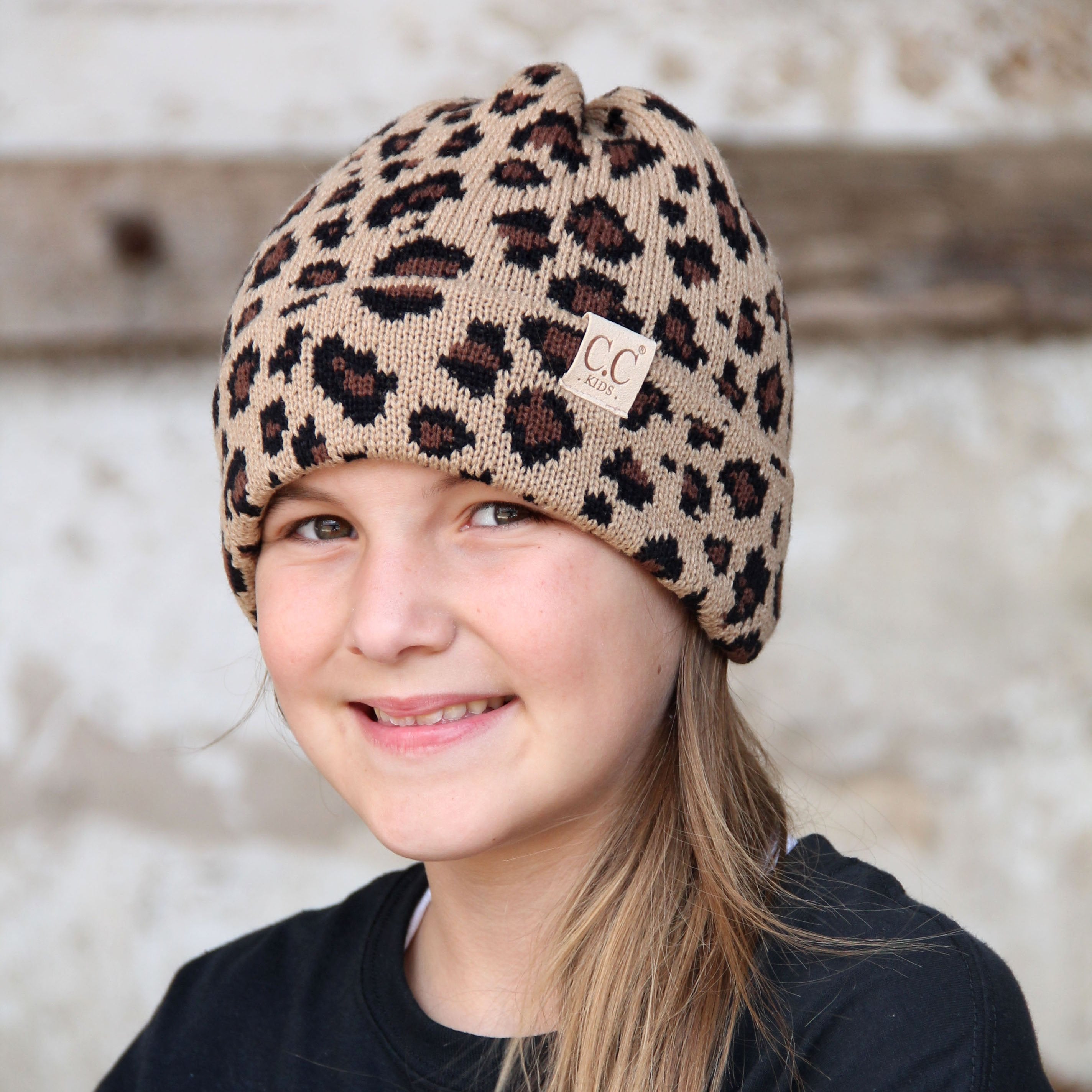 C.C Exclusive Women's Soft Leopard Animal Print Wool Beret Beanie Hat