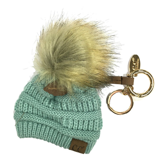 KB-43 Keychain W/FAUX FUR POM -Mint