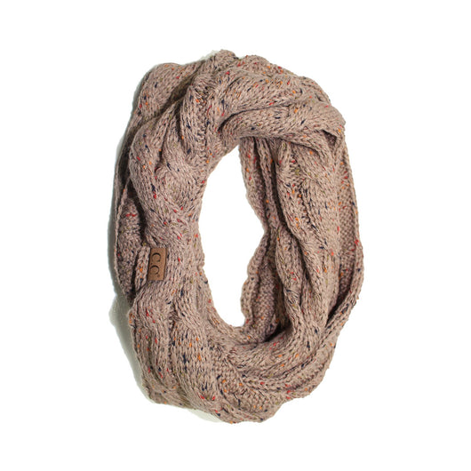 SF-33 Taupe Speckled Infinity Scarf